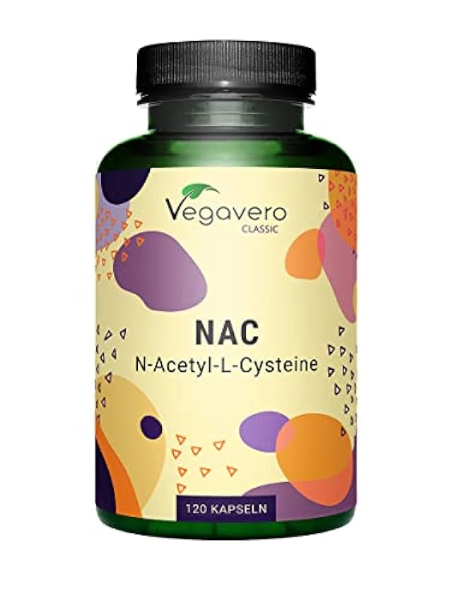 NAC Vegavero® | 600 mg N-Acetil-Cisteina | Antioxidante Potente + Aumento de Glutation | Inmunidad y Antiedad | Sin Aditivos | Vegano | 120 Cápsulas knQiBMm2