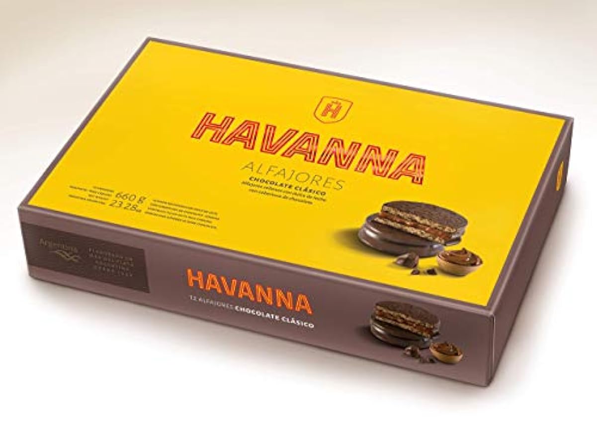 Havanna | Alfajores de Chocolate | Galletas Cubiertas Rellenas de Dulce de Leche | 12 unidades | 660g L5tVXfC8