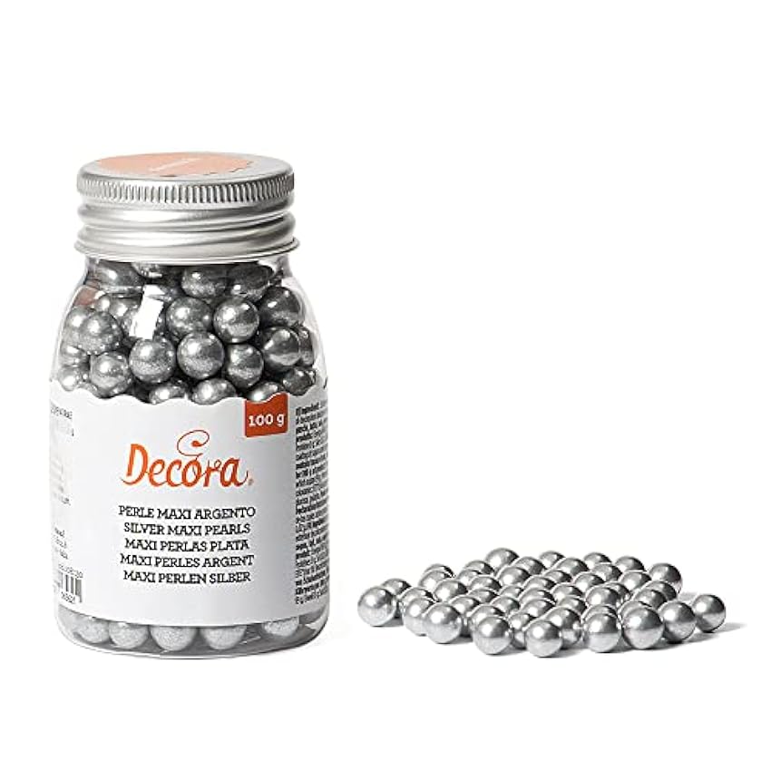 Decora Maxi Perlas De Azúcar Plata 100 g NQJL20bj