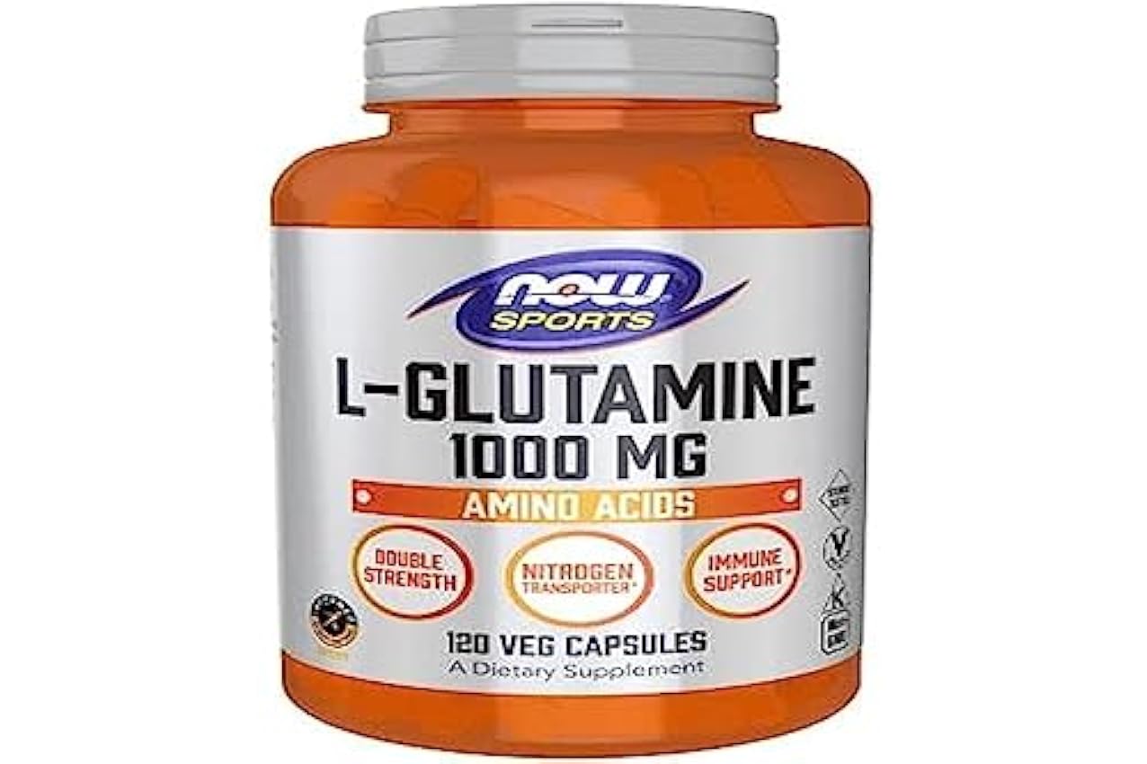 Now Foods, L-glutamina doble, 1000 mg, 120 cápsulas, am
