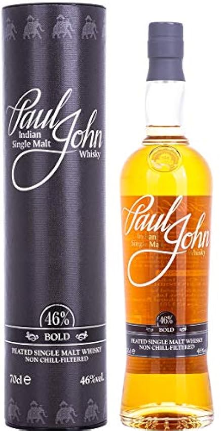 Paul John BOLD Peated Indian Single Malt Whisky 46% Vol. 0,7l in Giftbox jrhAPDkR