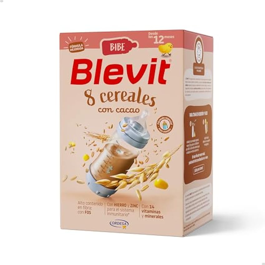 Blevit Bibe 8 Cereales con Cacao - Papilla para Bebé co