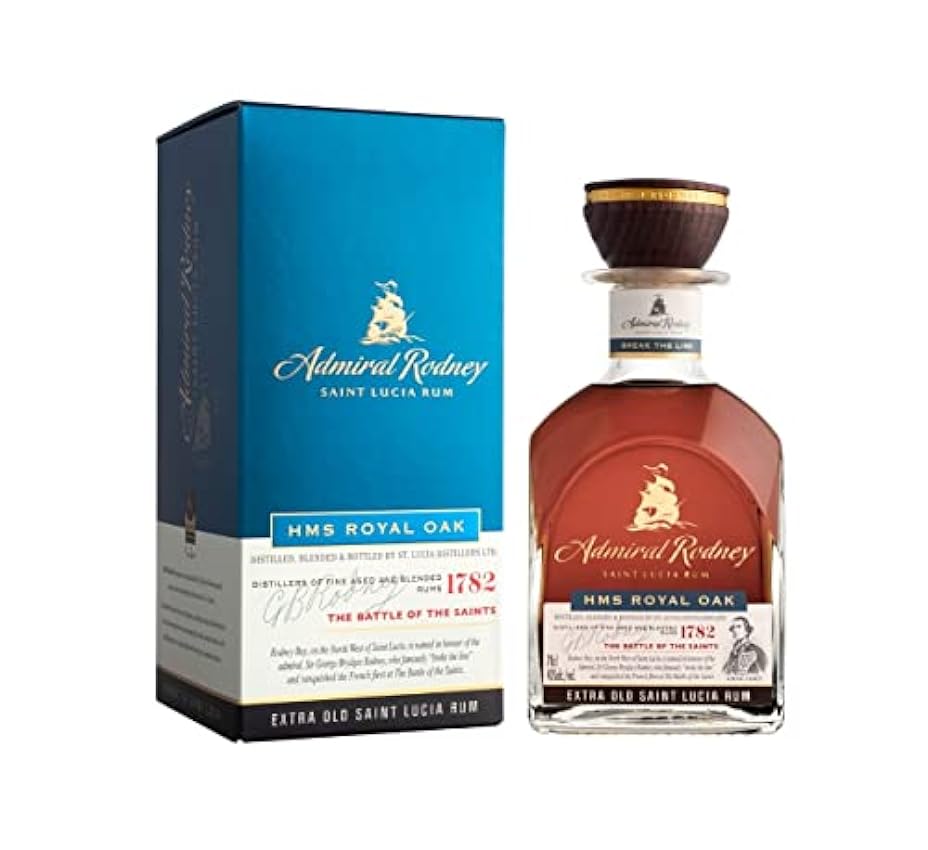 Admiral Rodney HMS ROYAL OAK Extra Old Saint Lucia Rum 40% Vol. 0,7l in Giftbox P0uvYj7o