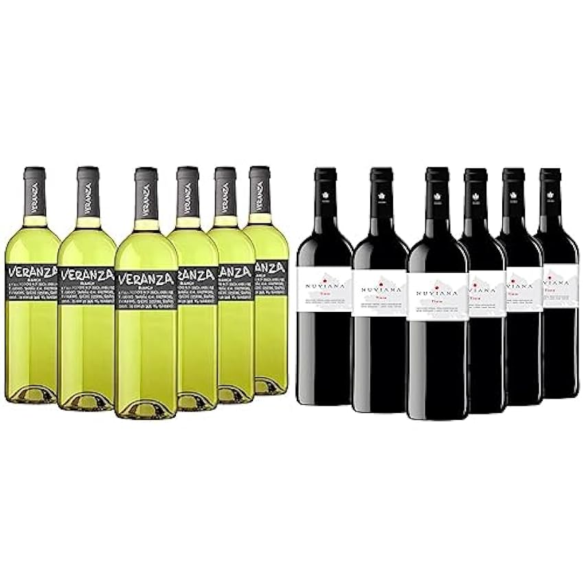 Veranza - Vino Blanco - Pack 6 botellas 75cl & Nuviana - Vino Tinto - Caja 6 botellas 75cl lxzXJKKD