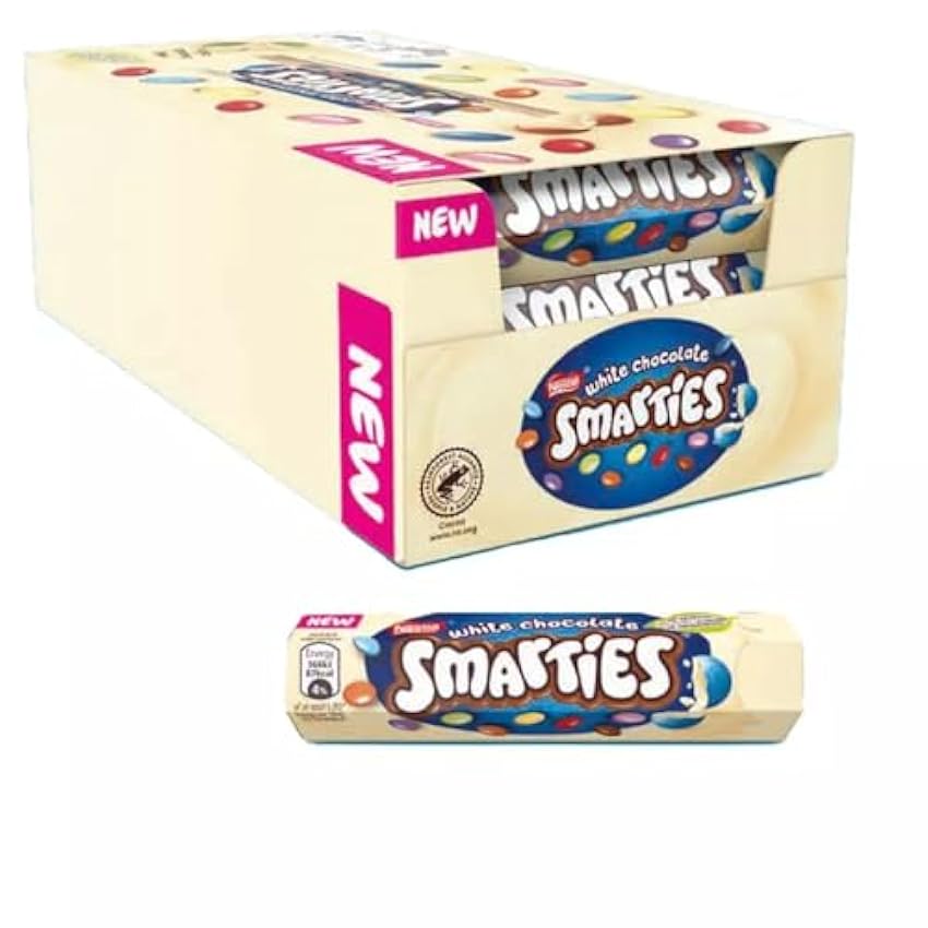 Confetti Chocolates Smarties White Chocolate Blanco Tubo de 34 g JjtQ6hUf