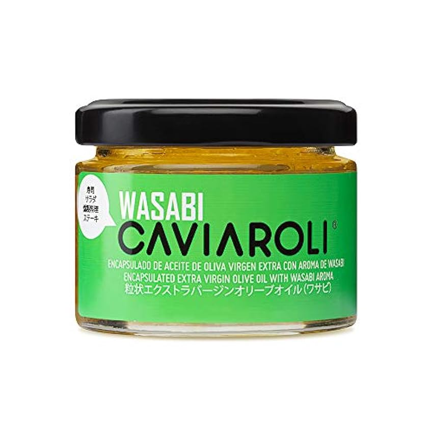 Caviaroli - Encapsulado de Aceite de Oliva Virgen Extra con Aroma de Wasabi - Perlas de Aceite Gourmet para Aliño o Decoración - 50 g gSED7dAl