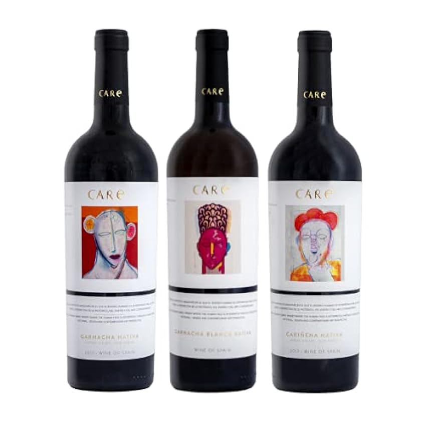 Care Pack Descubre el Secreto de Aragón - Vino tinto y blanco - Caja de 3 botellas: 1 botella de Garnacha Nativa, 1 botella de Garnacha Blanca Nativa y 1 botella de Cariñena Nativa JPKCbnbW