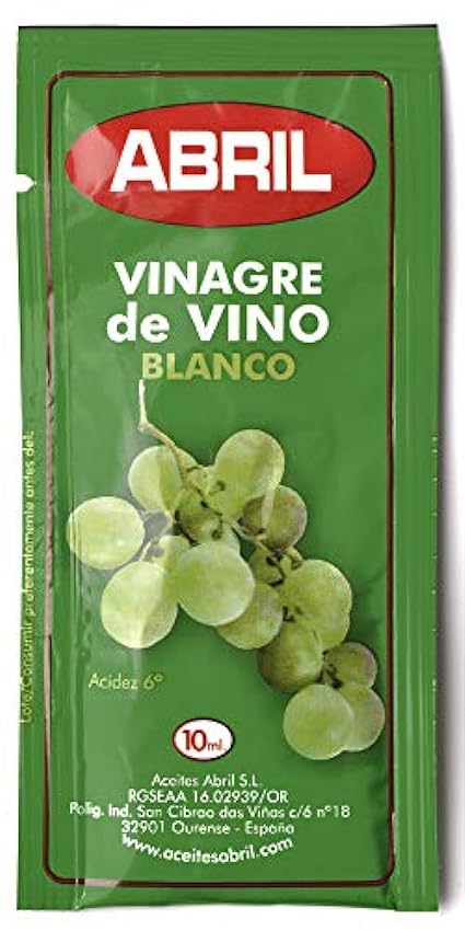 ABRIL - Sobre Vinagre de Vino Blanco, Acidez equilibrad