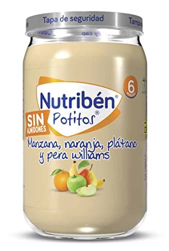 Nutribén Potitos De Manzana, Naranja, Platano Y Pera Williams, Desde Los Meses, Pack 6 x 235gr (Paquete de 2) OWG8PO1y