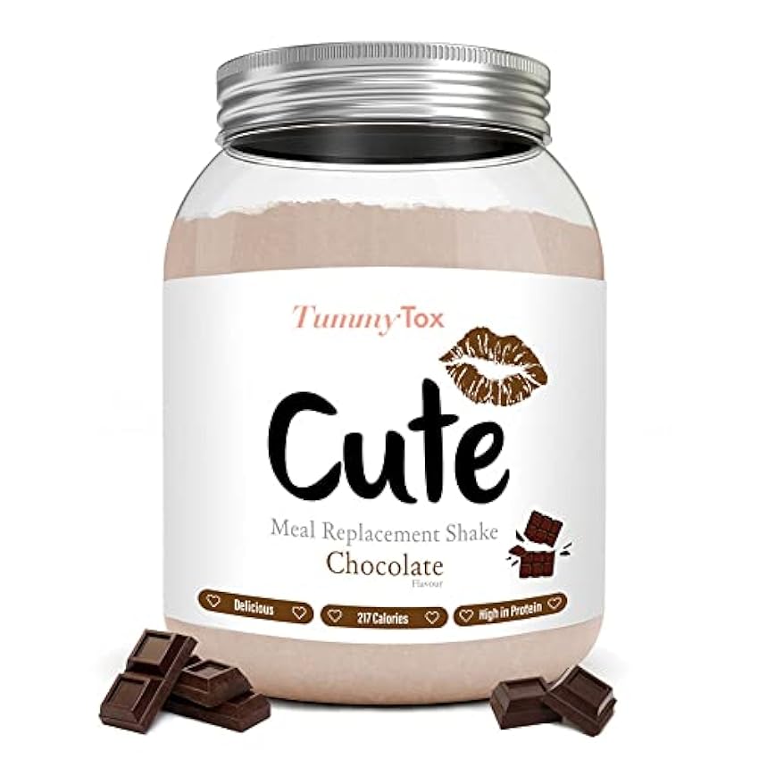 Cute Nutrition Batido Sustitutivo de Comida con Sabor a Chocolate - Batido Dietético para Mujeres 500g - De TummyTox NGtG9c5E