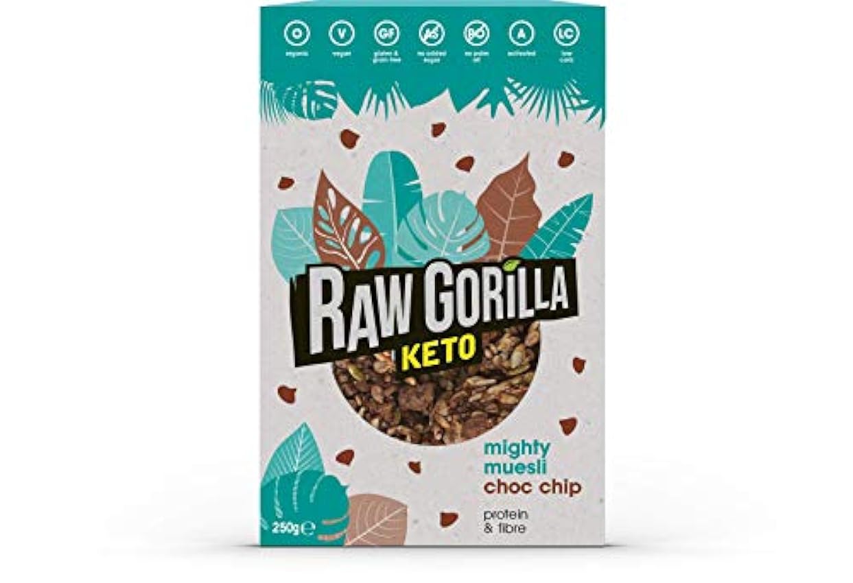 Raw Gorilla Muesli Keto Con Cacao Chips, 250 Gramo O3e2DoJT
