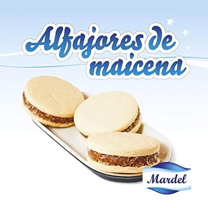Mardel - Alfajores de Maicena Rellenos de Dulce de Leche- Manjar Argentino - 2 Pack de 6 Unidades - Total 12 Alfajores - 960 Gramos Fz2iwAO9