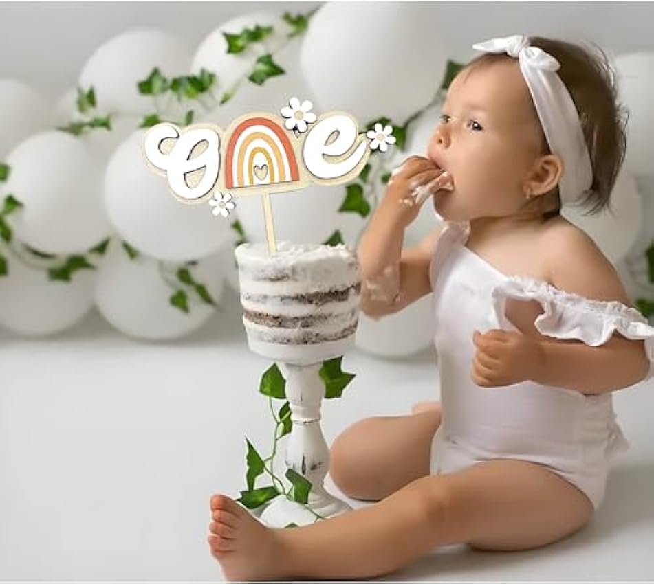 Decoración de pastel de madera para primer cumpleaños, decoración para tarta de cumpleaños, decoración de cumpleaños para baby shower, decoración para tartas psRWwaDG