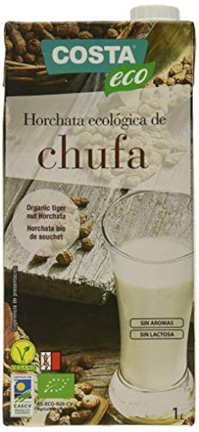 COSTA ECO Horchata de Chufa Ecológica - Paquete de 6 x 