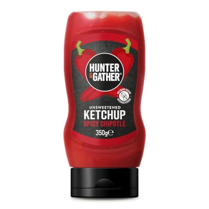 Hunter & Gather Ketchup Picante con Chipotle 350g | Ceto, Paleo, bajo en carbohidratos y apto para veganos | Libre de azúcar añadido y edulcorantes Gkw7Vc01