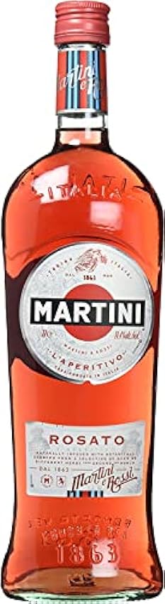 MARTINI Rosato Vermouth Aperitivo, Vermouth Semi Seco con Especias Elegantes, 14,4% ABV, 100cl / 1L M5AMNlUt