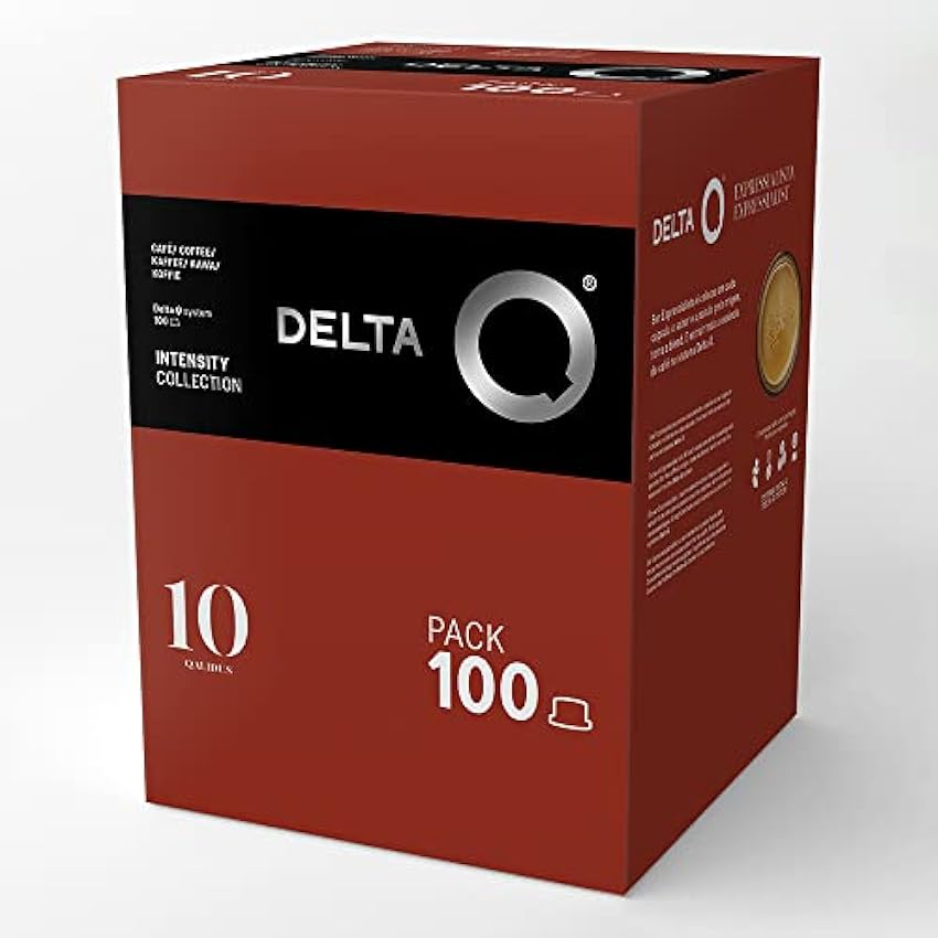 Delta Q - Cápsulas de Café Molido DeQafeinatus - 100 Cápsulas Intensidad 7 Compatibles con Cafeteras Delta Q - Espresso Intenso Descafeinado con Notas de Caramelo g4f0RwJ8