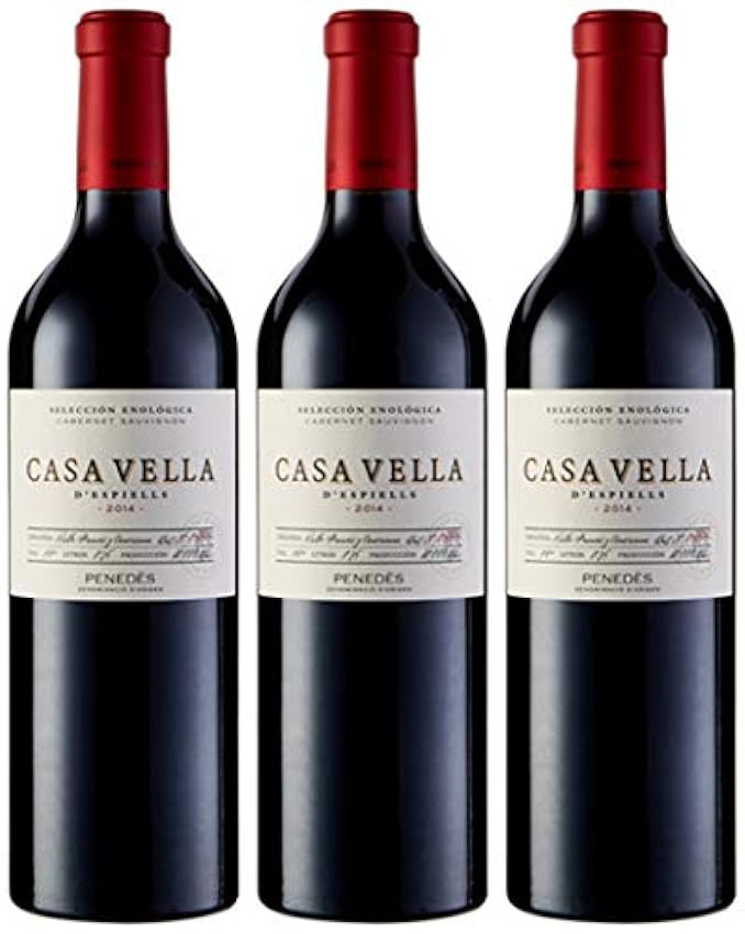 Juvé & Camps | Vino Reserva Tinto Casa Vella | Pack de 3 botellas de 75 cl | D.O Penedes | Merlot, Cabernet Sauvignon inXwkoWB