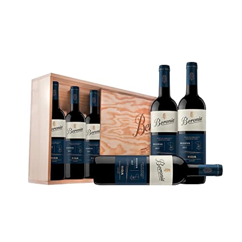 Beronia Reserva - Vino D.O.Ca. Rioja - Caja de Madera - 6 botellas de 750 ml - Total: 4500 ml pO0XFmMI