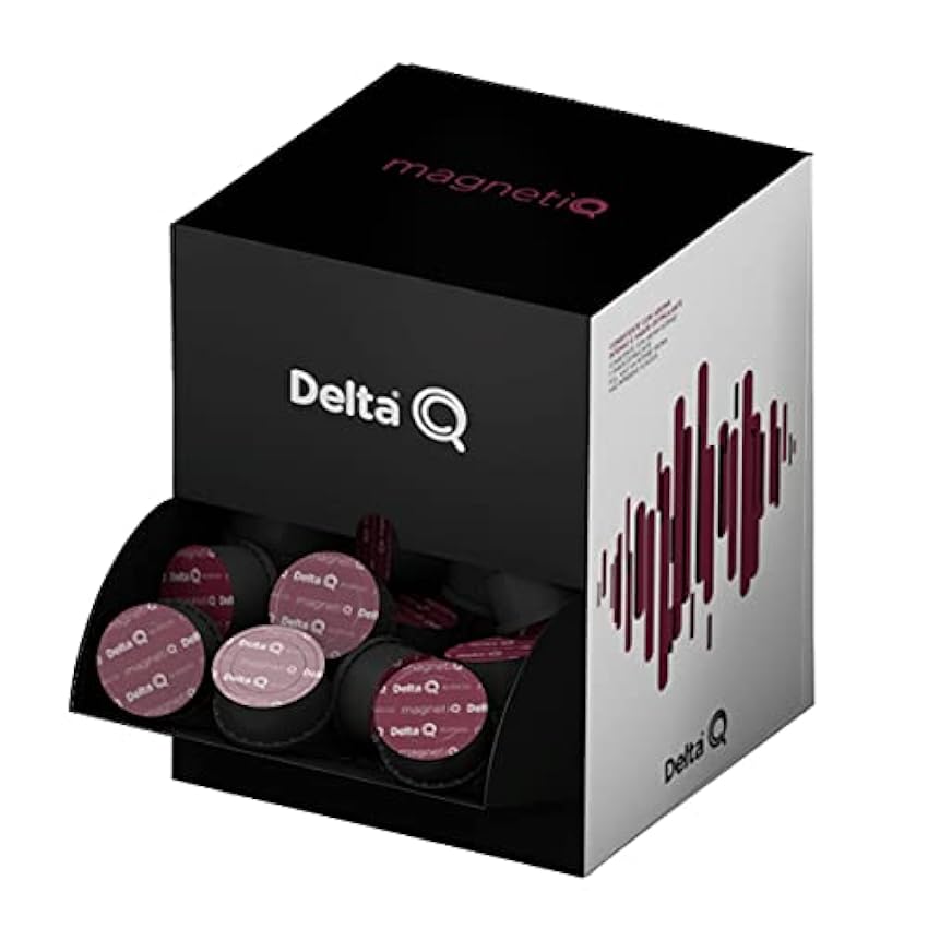 Delta Q - Cápsulas de Café Kit Plus MagnetiQ - 100 Cápsulas Compatibles con Delta Q, 100 Vasos de Papel, 100 Azucarillos y 100 Paletas de Madera - Espresso Intenso con Notas de Caramelo y Avellanas mvLTD3OJ