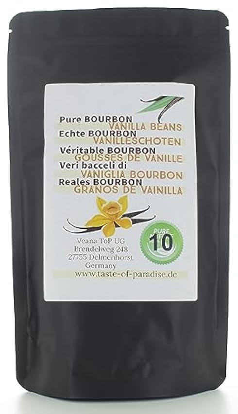 Bourbon Vanilleschoten (10 unidades, 12-13 cm) 100% nat