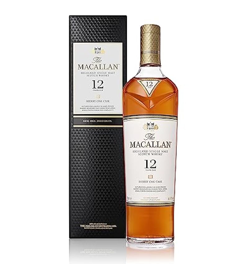 Macallan Sherry Oak 12 Años Single Malt Whisky Escoces, 40% - 700 ml kLg9pN9c