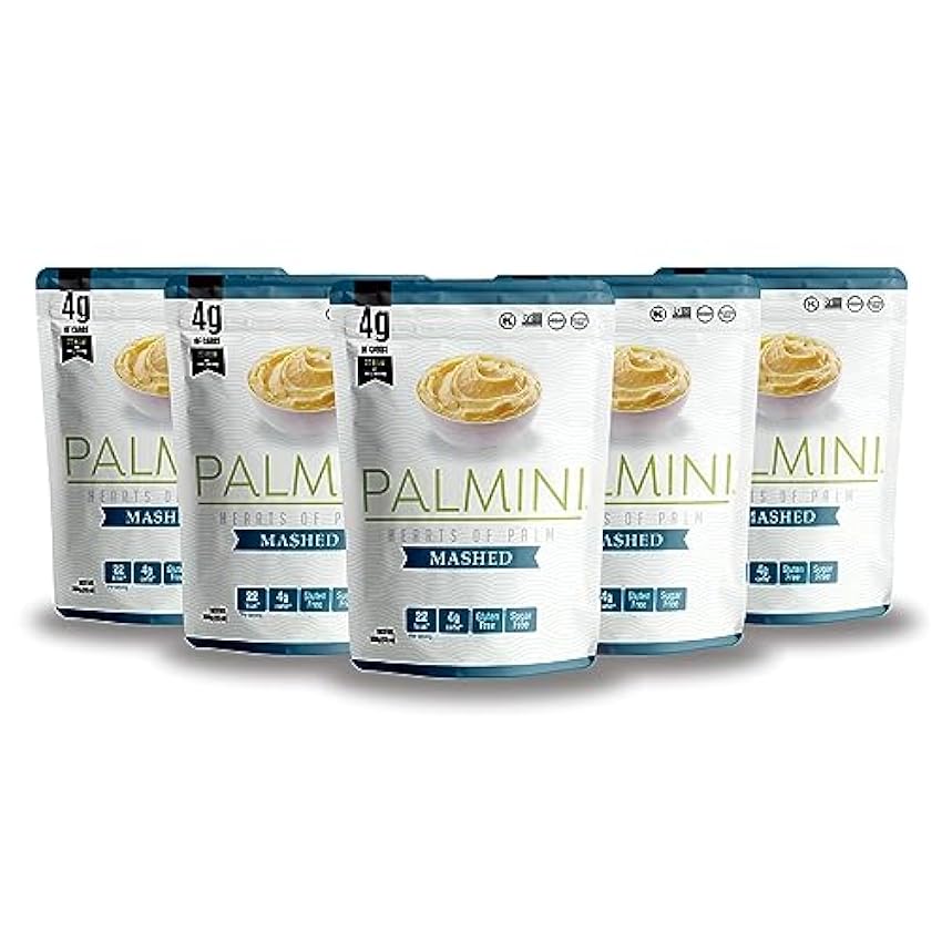 PALMINI Puré - Palmito – Bajo en calorías – Bajo en carbohidratos – Keto - Vegano – Libre de OGM – Libre de Gluten – Sin azúcar – 338g | (Pack de 6 unidades) iOs1Yk7d
