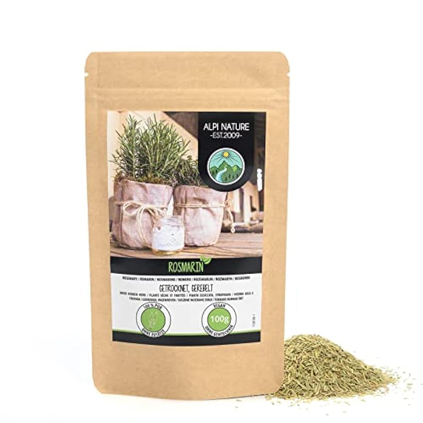 Romero seco (100g), 100% puro y natural para mezclas de especias y té de romero LEmDhpxV