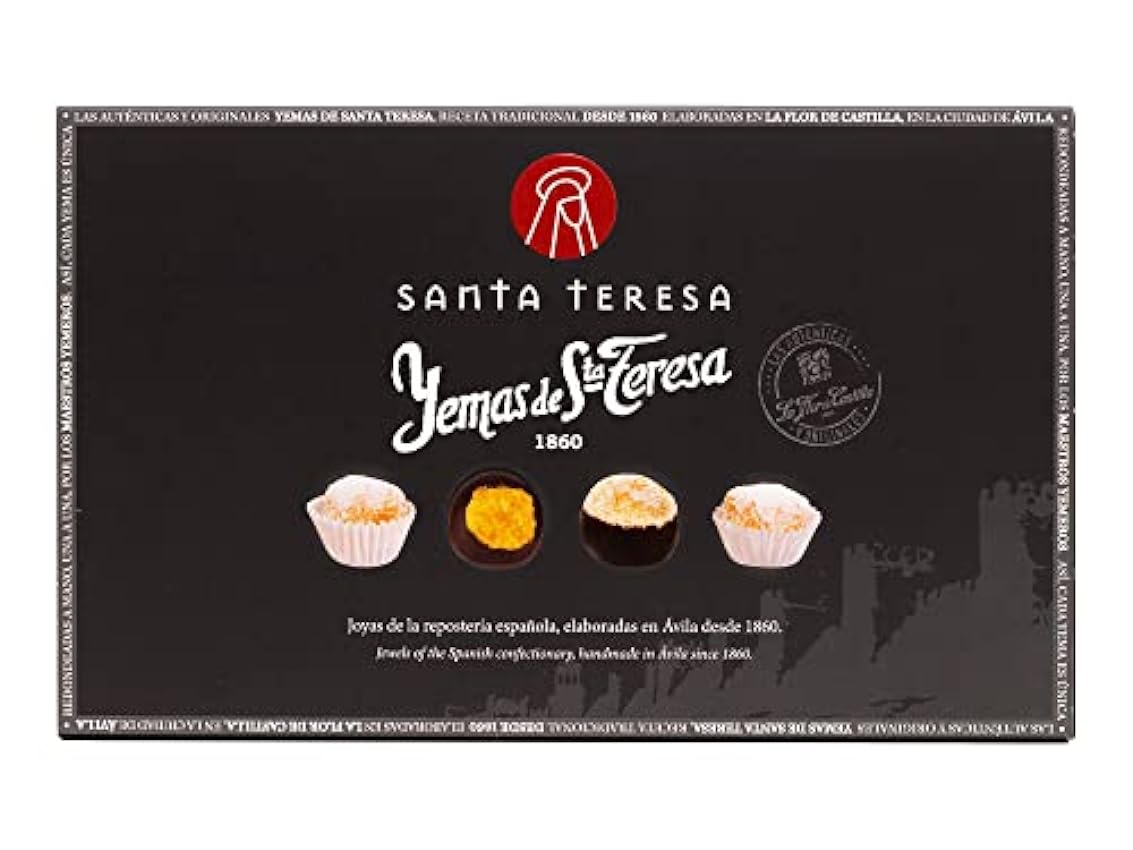 Santa Teresa - Estuche Gourmet Yemas Santa Teresa De Ávila De Diferentes Sabores (Tradicionales, Chocoyemas, con Canela y Anís Del Mono) Elaboradas Artesanalmente- 24 unds mjFmj2tQ