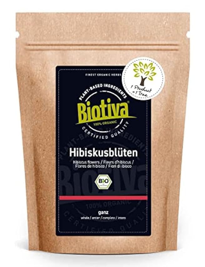 Biotiva Té de flores de hibisco orgánico 100g - Té de h
