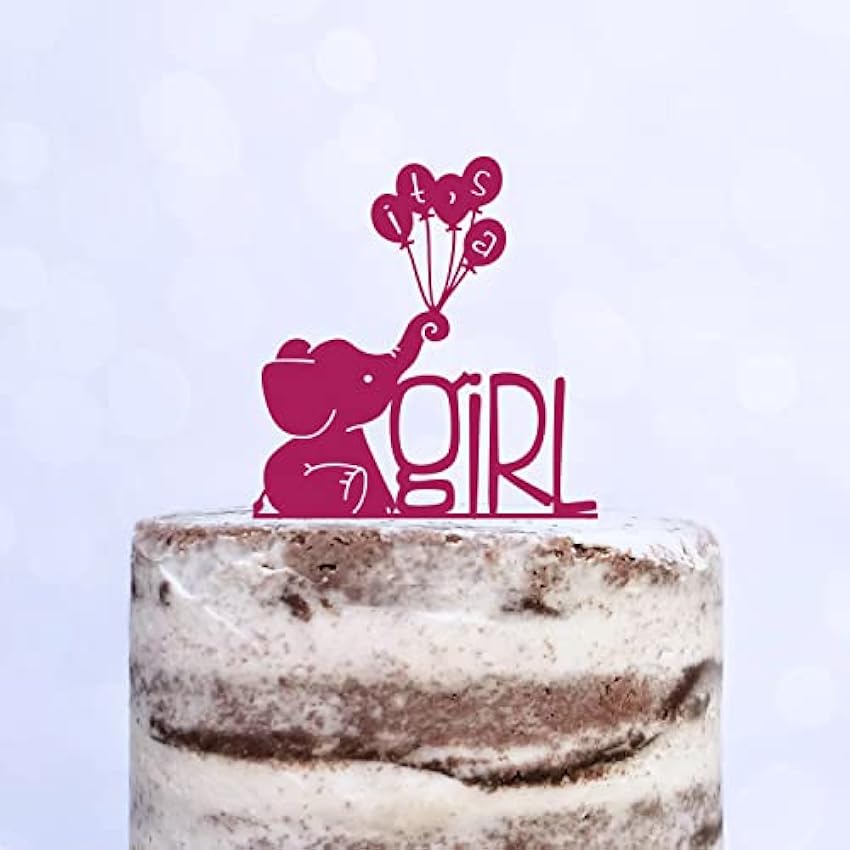Decoración para tarta (It´s a Girl) para niña, fiesta de bebé, fiesta de cumpleaños, decoración para tartas (madera) LVkxg2W9
