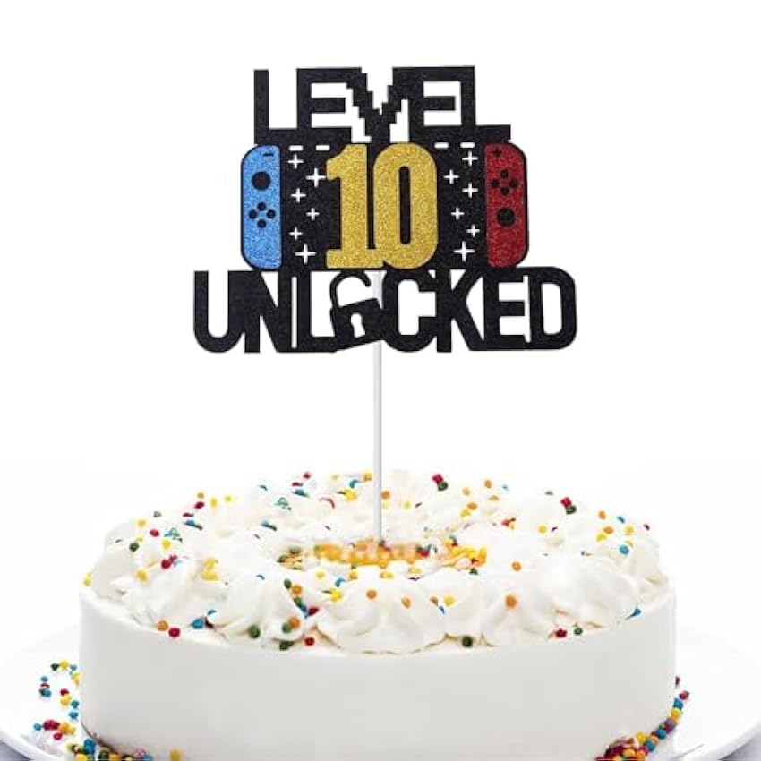 Decoración para tartas de 10 cumpleaños, 10 decoracione