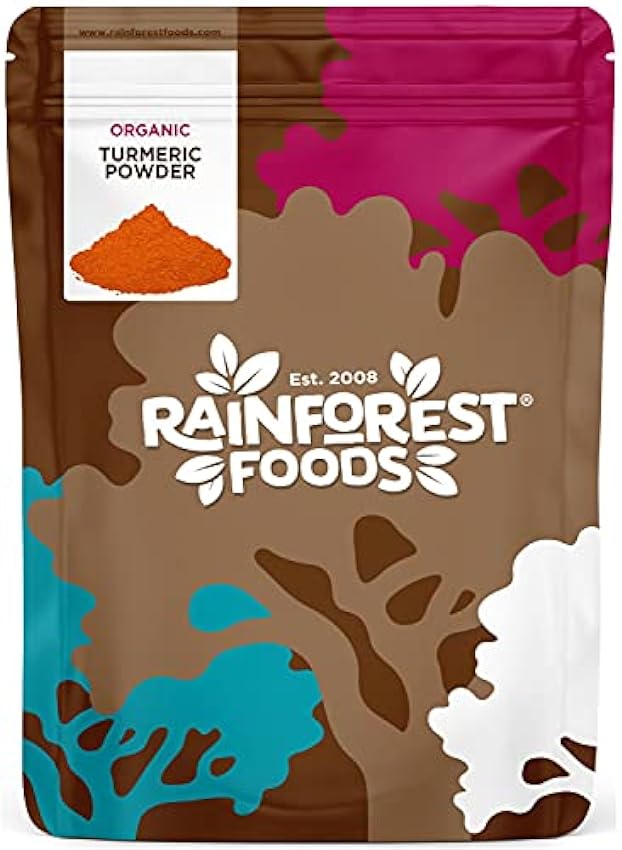 Rainforest Foods Organic Cúrcuma en polvo 400g jXuPl3bS
