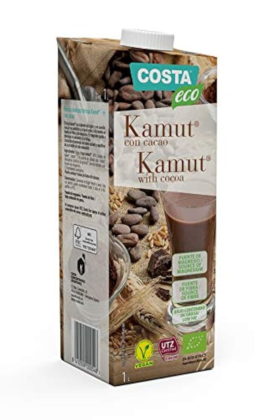 COSTA ECO Bebida de Kamut con Cacao Ecológica - Caja de 6 x 1L O9858BFG