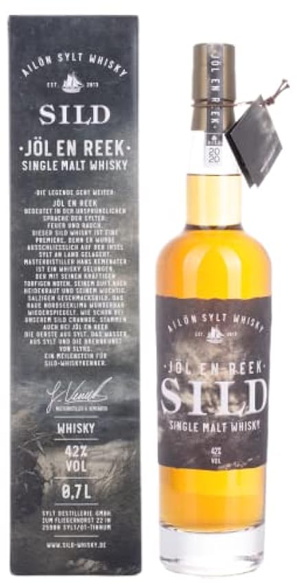 SILD JÖL EN REEK Single Malt Whisky 42% Vol. 0,7l in Giftbox MjQlN1rY