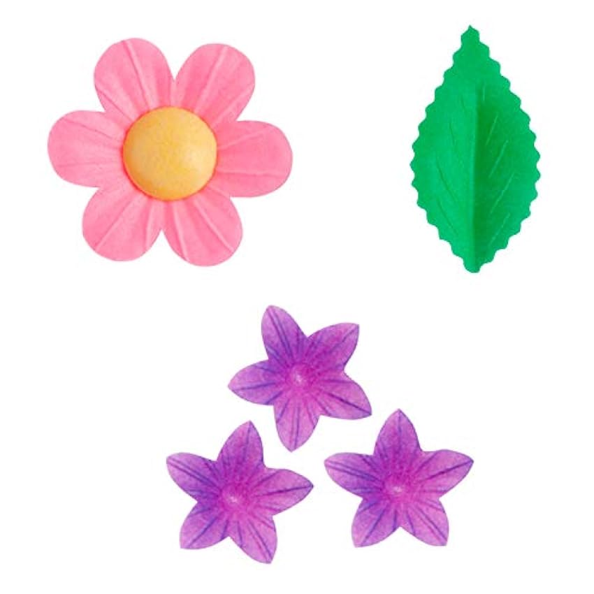Dekora - Kit de Flores y hojas de Papel de Oblea para D