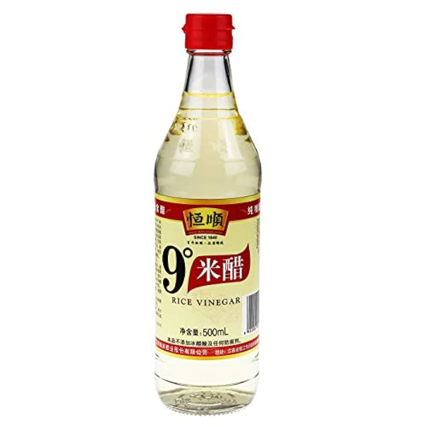 Heng Shun Envase de Vinagre de Arroz Blanco 12 x 500 ml 0.5 ml - Pack de 12 meEJC0aH