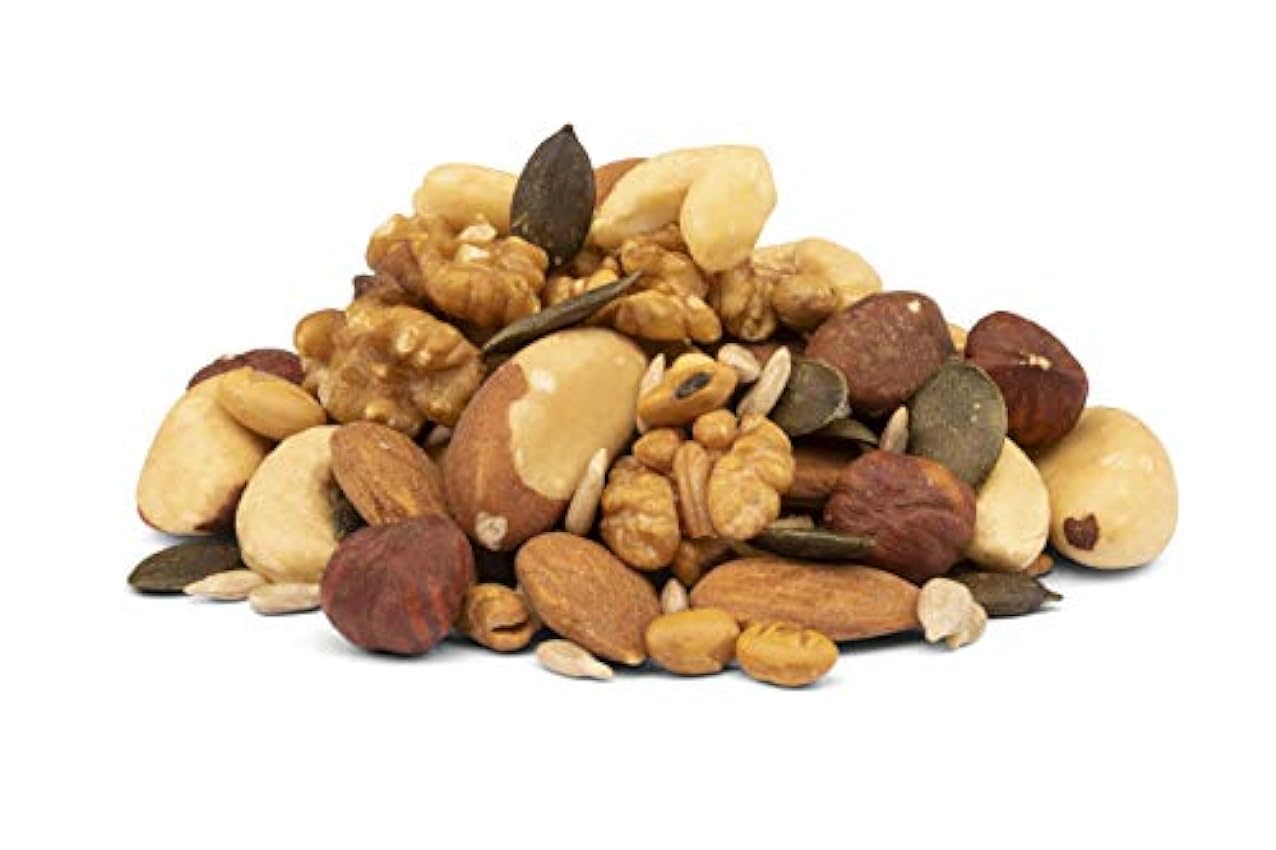 Bio Mezcla de frutos secos y semillas – 1 kg – Mezcla de frutos secos de nueces sin tostar, granos y semillas – crudos PEqoG9nl