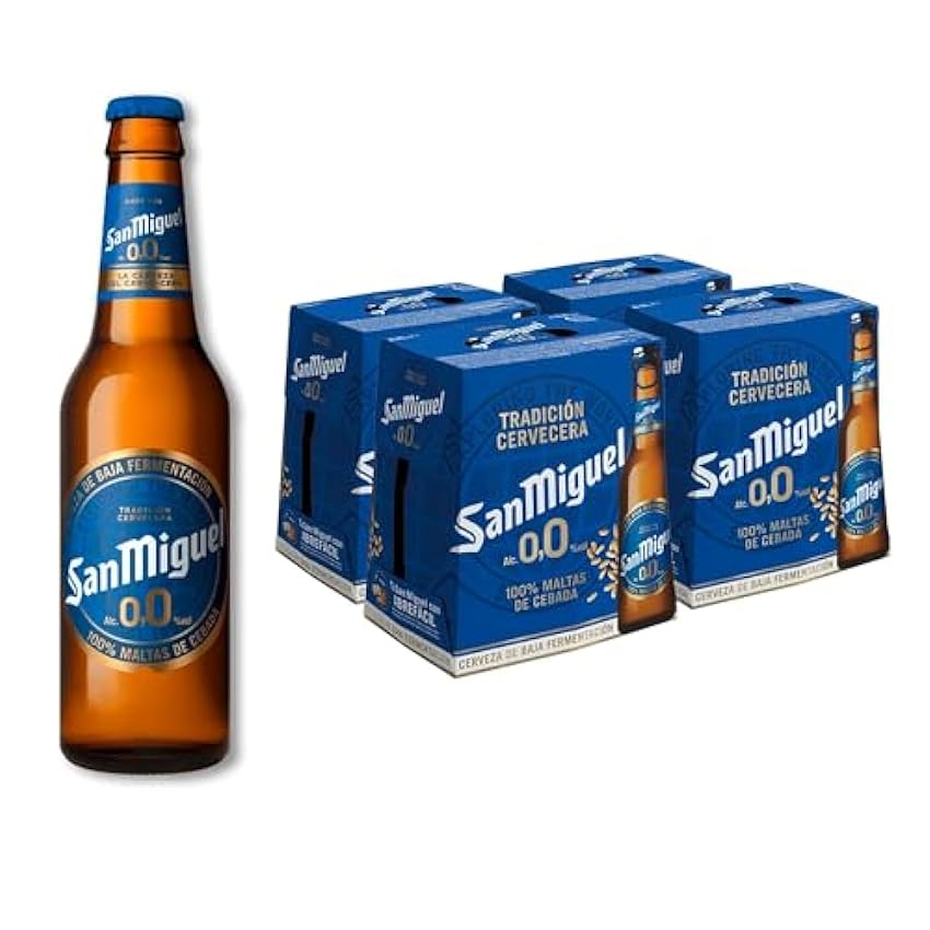 San Miguel 0,0 Cerveza Pils Dorada, Sin Alcohol, Pack d