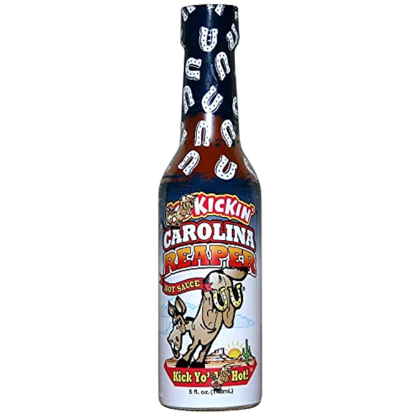 Kickin Hot Sauce, Carolina Reaper 148 ml / 5 oz Bottle 