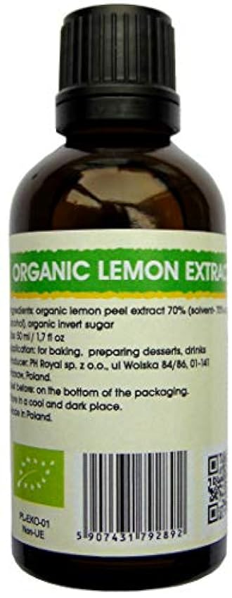 Extracto de limón ecológico 50 ml, botella de vidrio para una mejor calidad hDAD1Vo8