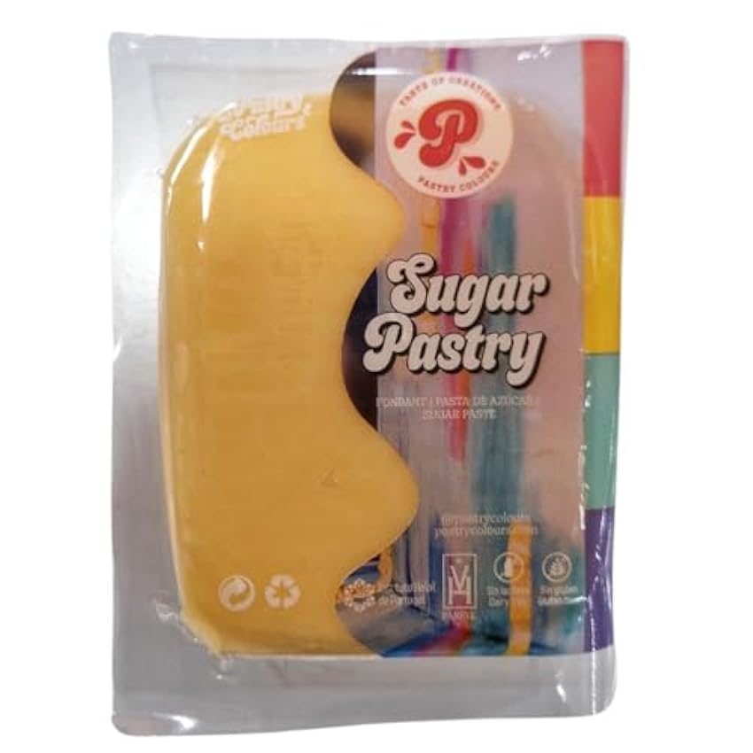 PASTRY COLOURS - Fondant Piel - Cobertura para Tartas - Pasta de Azúcar Maleable y Fácil de Manipular - SugarPastry - 250 Gr - 250 Gr (Piel) MGhJcN5Z