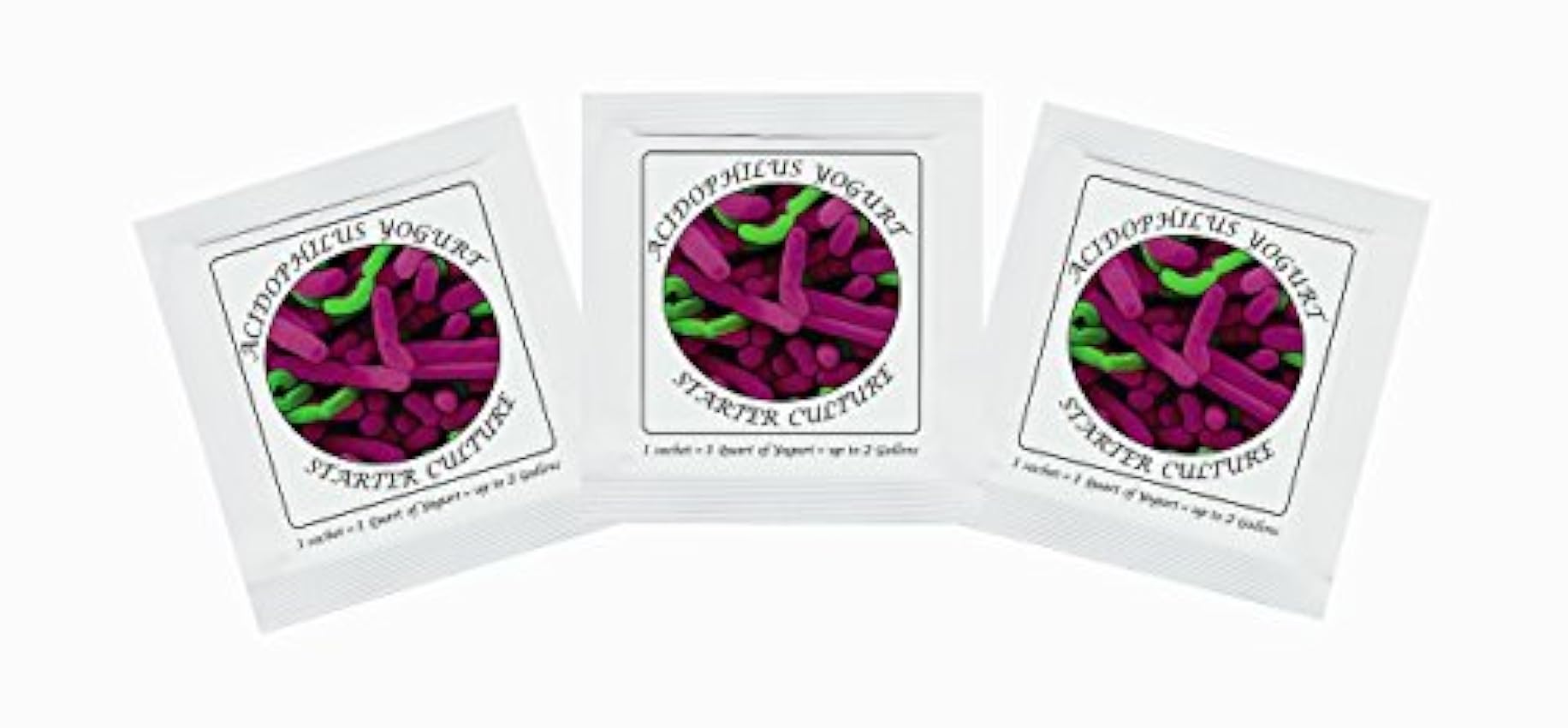 Paquete de 3 Bolsitas de Cultivo Congelado-seco para Yogur Acidófilo HrXmnBnx