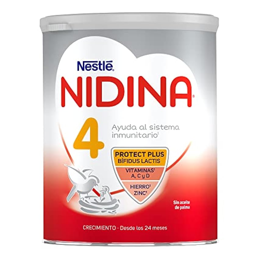 Nestlé NIDINA 4 Leche De Crecimiento en polvo, fórmula infantil, para bebés a partir de los 2 años. Bote de 800g O8Lf4UGW