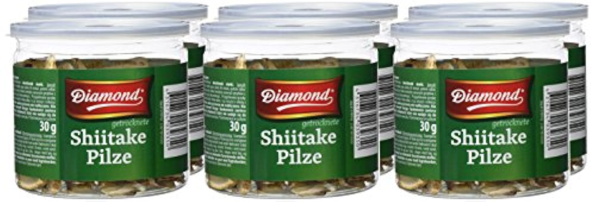 Diamond Setas Shiitake, Secas, Cortadas - Paquete de 6 x 30 gr - Total: 180 gr jeQb9i3W