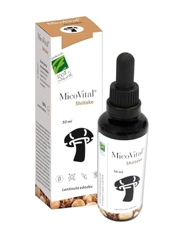 100% Natural MICOVITAL® SHIITAKE LÍQUIDO. 50 ml. no19uubh