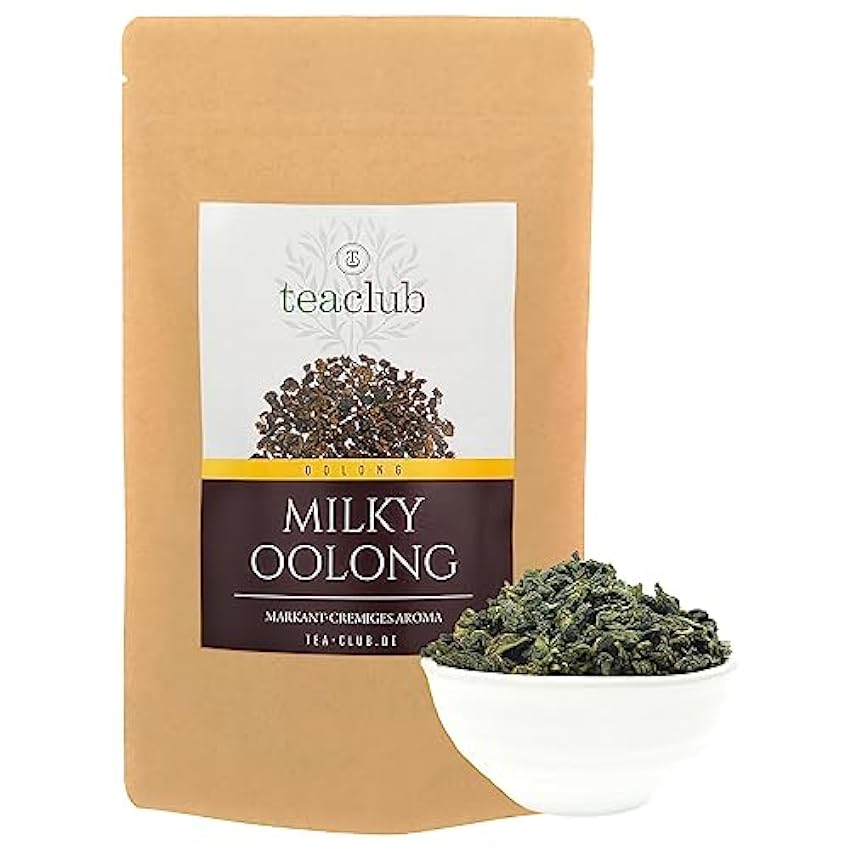 MILKY OOLONG 100g, Té oolong premium con carácter de té verde, té verde semifermentado a granel, hojas sueltas de té verde TeaClub pt3BOJev