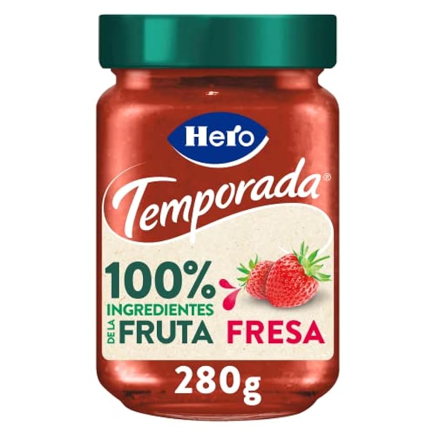 Hero Temporada Mermelada 100% origen de la fruta de Fresa - Pack 6x280gr jOzbWYQP