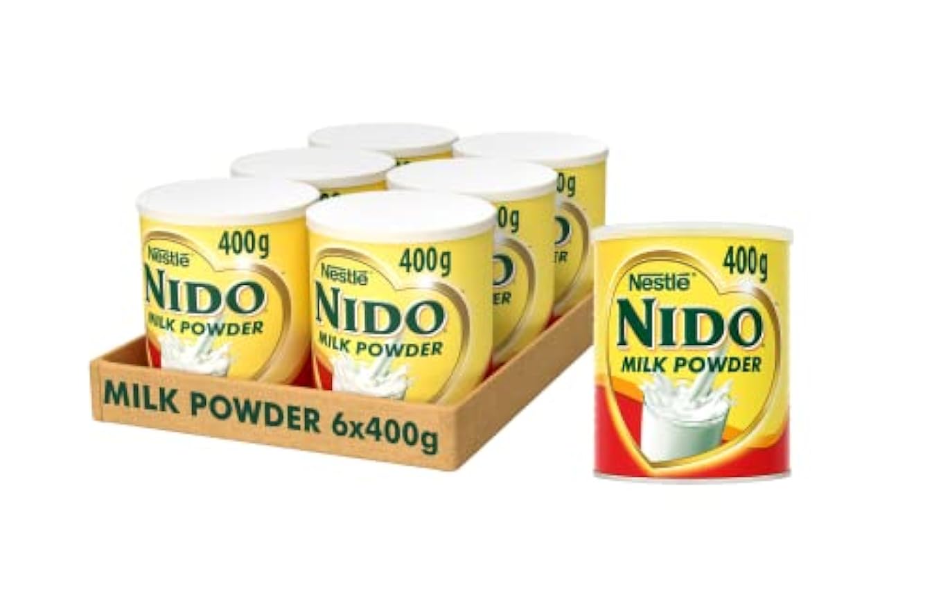 Nestlé nido leche en polvo, 400 g (Pack de 6) GwuyXgrC