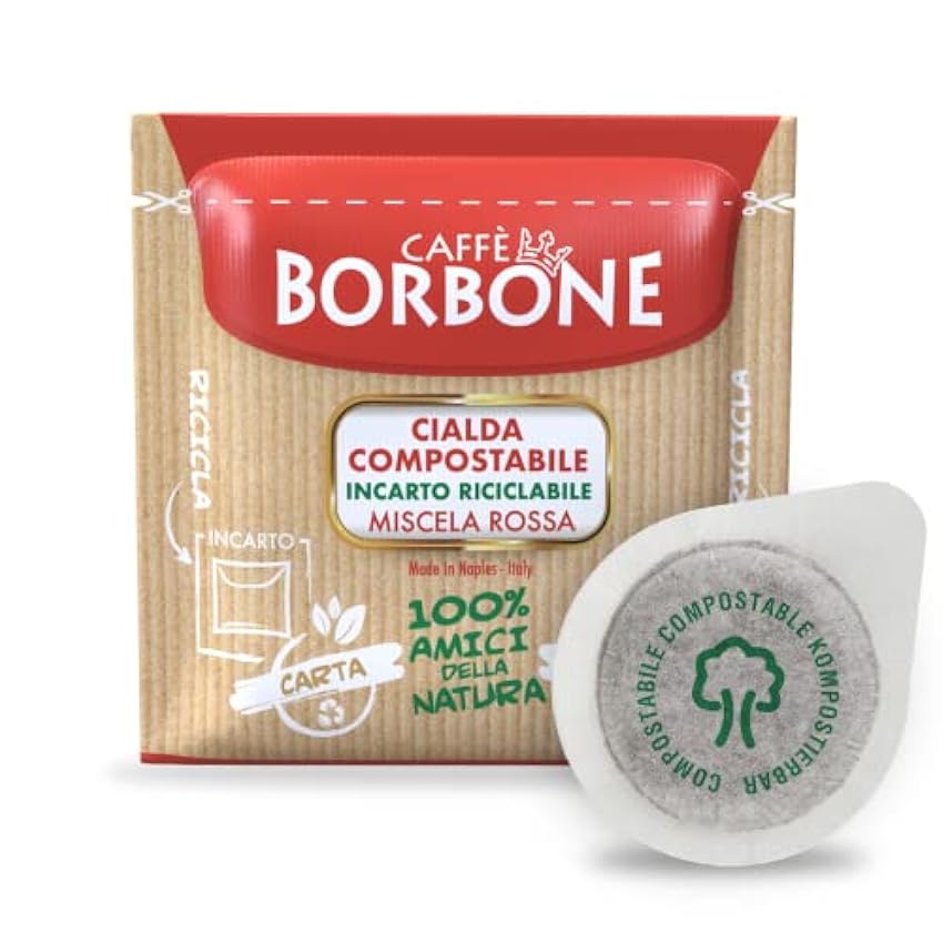 Café Borbone - 600 cápsulas de lo Mejor café Italiano - Mezcla roja - Standard Ese 44mm -Intensidad 9/10 fvnpWsGJ